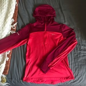 Nike Dri-fit hooded quarter-zip